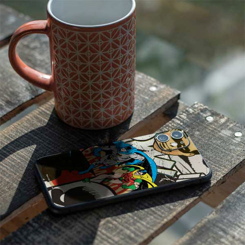 DC Comics Batman and Robin Vintage Action Pose iPhone 11 Skin